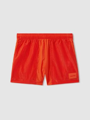 Orange Calvin Klein Underwear Drawstring Swim Shorts