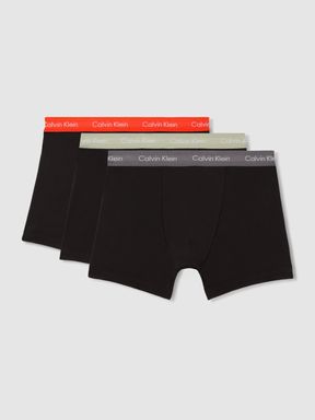 Black Multi Calvin Klein Underwear Trunks 3 Pack