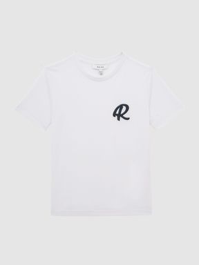 White Reiss Jude Cotton Crew Neck T-Shirt