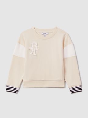 Ivory Reiss Colette Cotton Blend Logo Sweatshirt