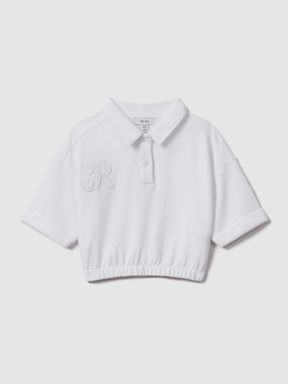 Ivory Reiss Pax Cotton Cropped Polo Shirt