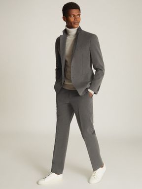 Charcoal Reiss Monument Moleskin Tailored Trousers