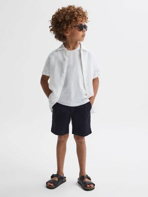 Navy Reiss Wicket Casual Chino Shorts