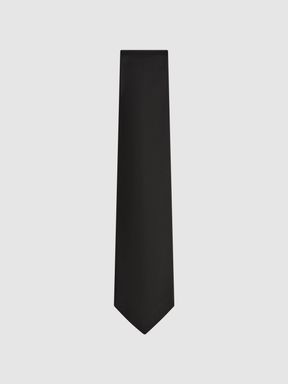Black Reiss Ponza Silk Textured Tie