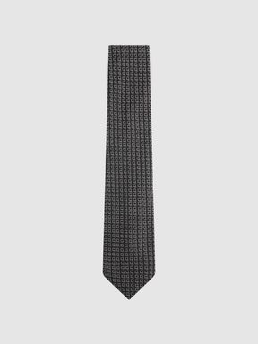 Charcoal Reiss Isola Silk Blend Square Tie
