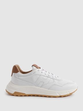 White Hogan Leather Chunky Trainers
