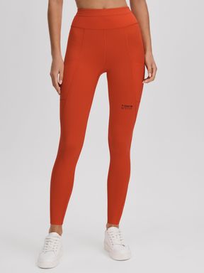 Tomato Red 7 Days Active High Rise Leggings