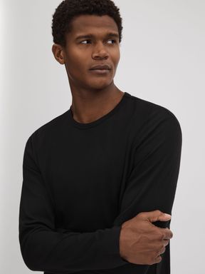 Black Calvin Klein Underwear Supima Blend Crew-Neck Top