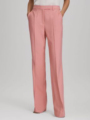 Pink Reiss Millie Flared Suit Trousers
