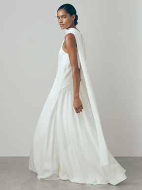 Ivory Atelier Cape Maxi Dress