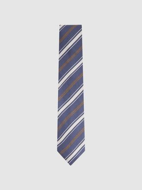 Indigo Reiss Duomo Silk Striped Tie