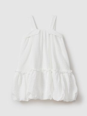 Ivory Reiss Emeri Seersucker Bubble Hem Dress