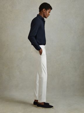 White Reiss Found Relaxed Drawstring Trousers