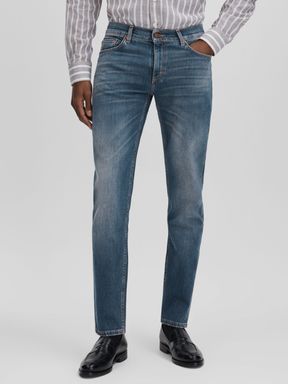 Denim Blue Oscar Jacobson Slim Fit Jeans