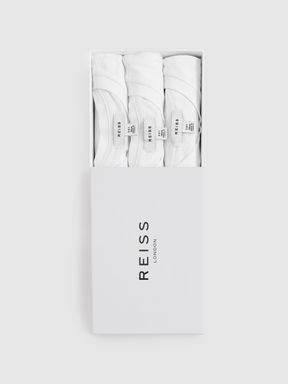 White Reiss Bless 3 Pack Three Pack Of Crew-Neck T-Shirts