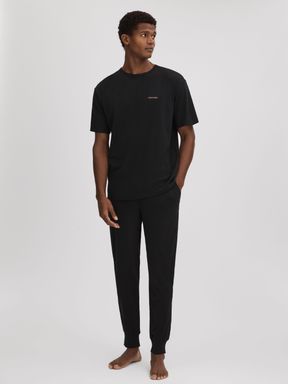 Black Calvin Klein Underwear T-Shirt and Joggers Set