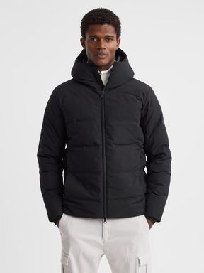 Onyx Black Scandinavian Edition Hooded Puffer Jacket