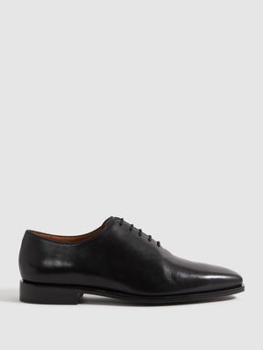 Black Reiss Mead Leather Lace-Up Shoes