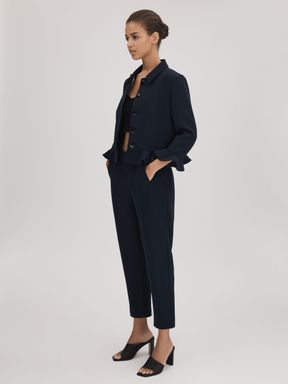 Navy Florere Slim Fit Trousers