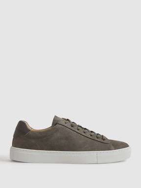 Grey Reiss Finley Leather Trainers