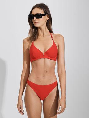 Red Reiss Aubrey Fixed Side Bikini Bottoms