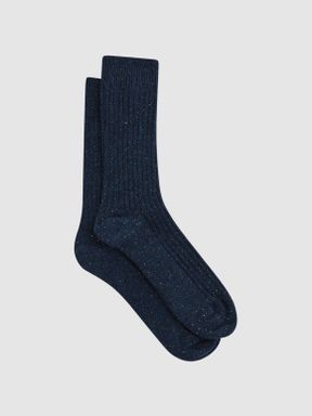 Navy Reiss Coen Speckled Hiking Socks