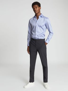 Charcoal Reiss Hope Modern Fit Travel Trousers
