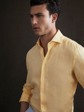 Lemon Reiss Ruban Linen Button-Through Shirt