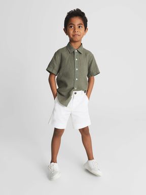 White Reiss Wicket Casual Chino Shorts