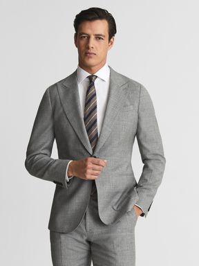Grey Reiss Buxley Wool Wedding Suit: Blazer
