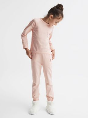 Pink Reiss Annie Embroidered Queen Nightwear Bottoms