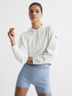 White Reiss Castore - Shay Castore Ribbed Hoodie