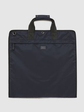 Dark Navy Reiss Callum Nylon Webbing Suit Bag