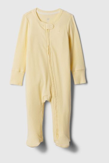 Yellow First Favourites Long Sleeve Sleepsuit (Newborn-9mths)