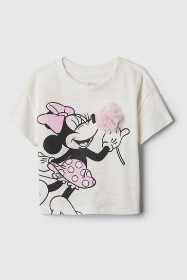 White Disney Graphic Short Sleeve Crew Neck T-Shirt (6mths-5yrs)