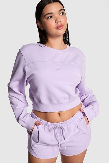 Victoria's Secret PINK Pastel Lilac Purple Fleece Sweatshirt