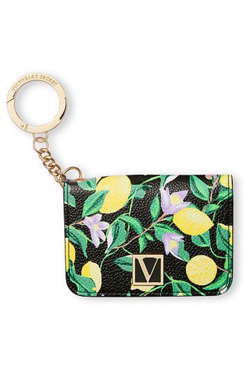 Victoria's Secret Lemon Black Foldable Card Case