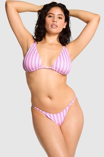 Victoria's Secret PINK Pink Stripe Triangle Swim Bikini Top