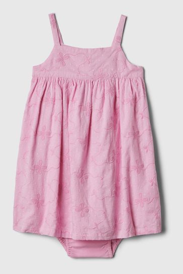 Pink Embroidered Dress (Newborn-5yrs)