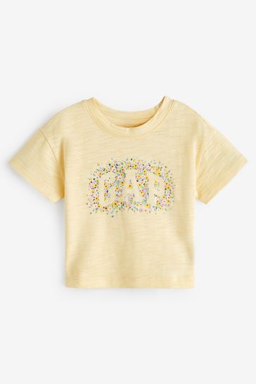 Yellow Arch Logo Graphic Short Sleeve Crew Neck Baby T-Shirt (Newborn-5yrs)