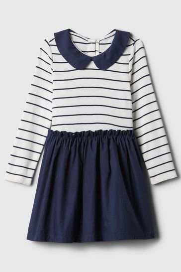 Blue Stripe 2-in-1 Dress (Newborn-5yrs)