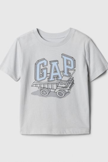 Grey Graphic Short Sleeve Crew Neck T-Shirt (Newborn-5yrs)