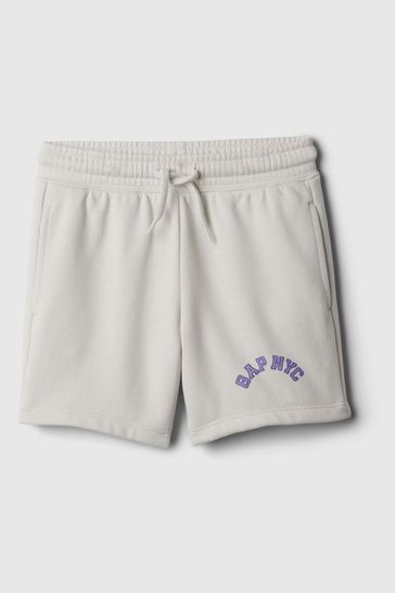 White Pull On Logo Jogger Shorts (6mths-5yrs)