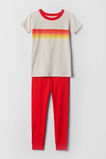 Red Organic Cotton Pyjama Set (12mths-5yrs)