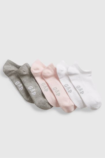 Grey No Show Socks 3-Pack