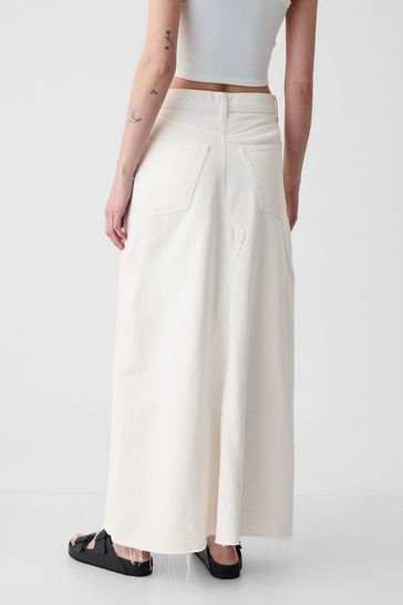 Buy Gap Denim A line Front Split Midi Skirt from the Gap online shop
