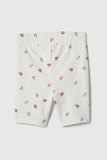 White Ladybug Baby Knit Bike Shorts (3mths-5yrs)