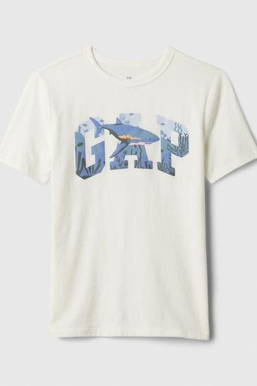 White Shark Graphic Crew Neck Short Sleeve T-Shirt (4-13yrs)