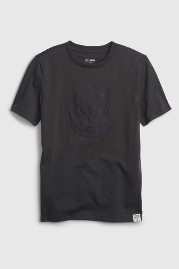 Grey Organic Cotton Graphic Short Sleeve T-Shirt