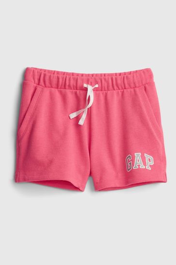 Pink Logo Pull On Shorts (4-13yrs)